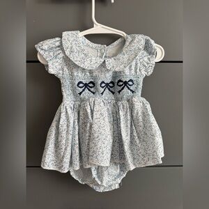 Floral Baby Dress with Bow Accents